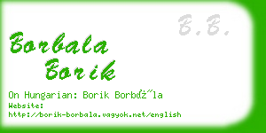 borbala borik business card